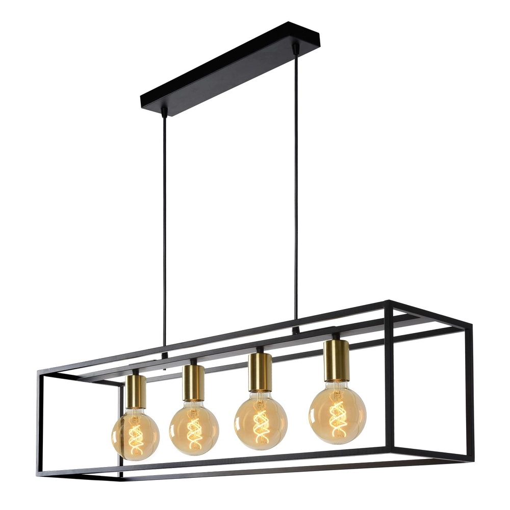 Lampe suspendue Ruben Noir à 4 lumières Lucide 5411212000163