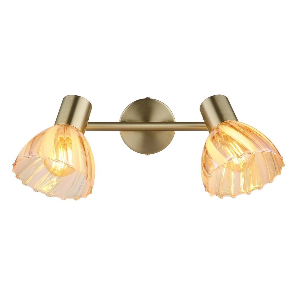 Lampe de plafond à deux lampes Zachery Or Globo 9007371533497