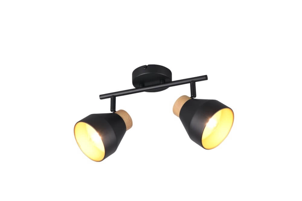 Plafonnier design 2 lumières Valentin noir Plafonnier design 2 lumières Valentin noir