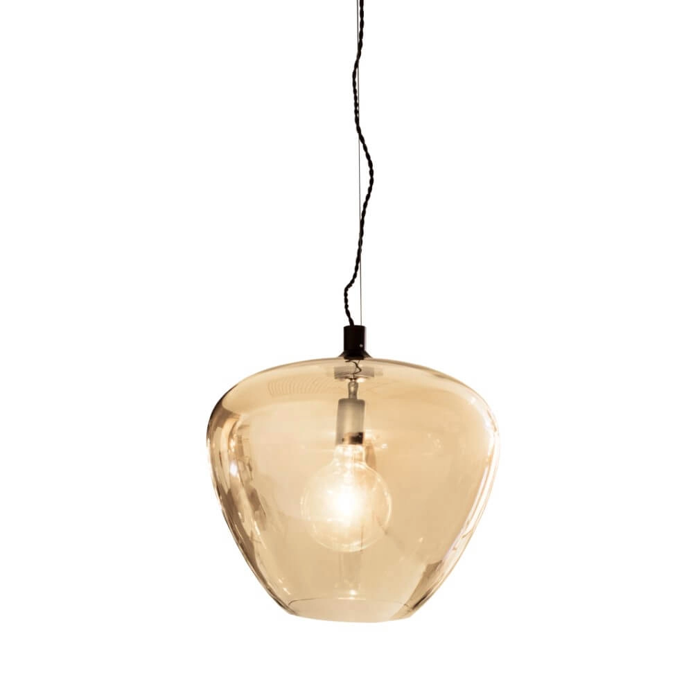 Lampe suspendue Bellissimo verre ambré Ø40cm Lampe suspendue Bellissimo verre ambré Ø40cm