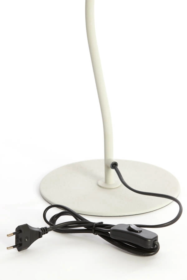 Lampe de table Elimo Ø 25cm x 60cm blanc Light & Living 8717807705206
