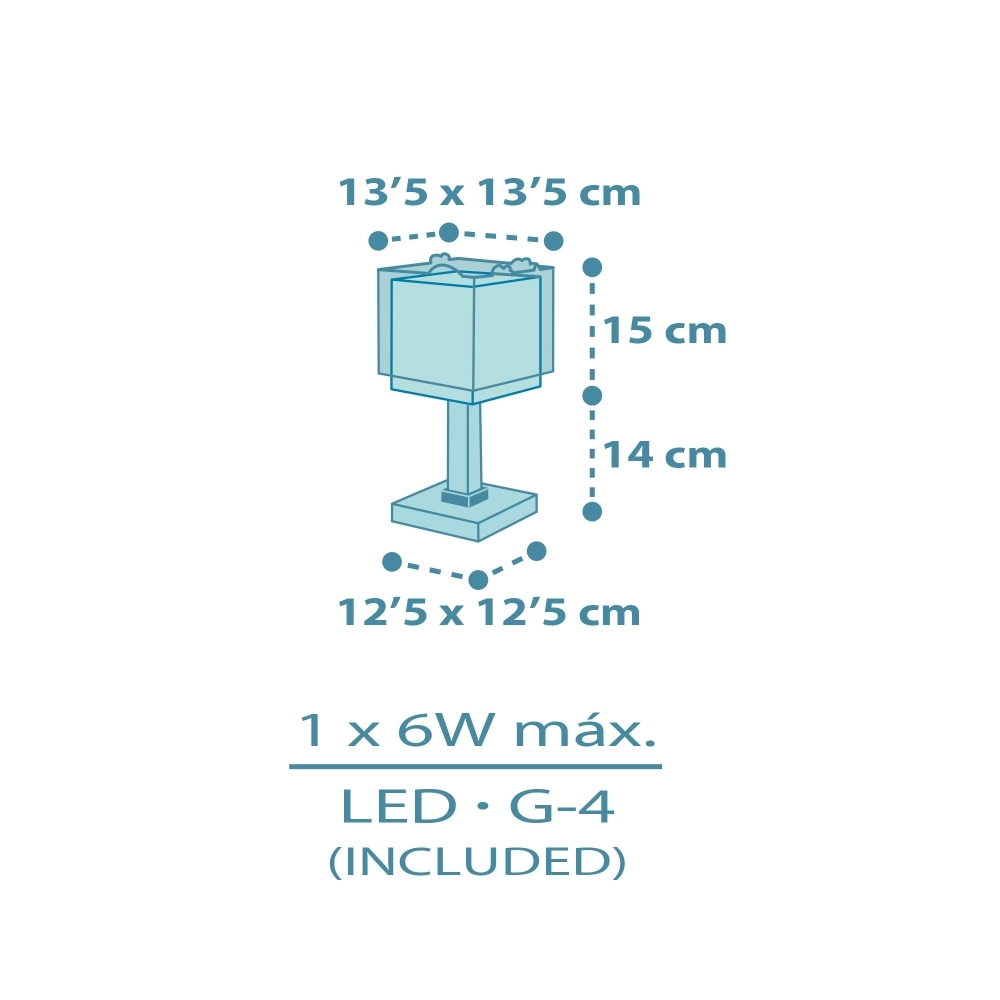 Lampe de table Baby Dinos bleu Dalber 8420406634517