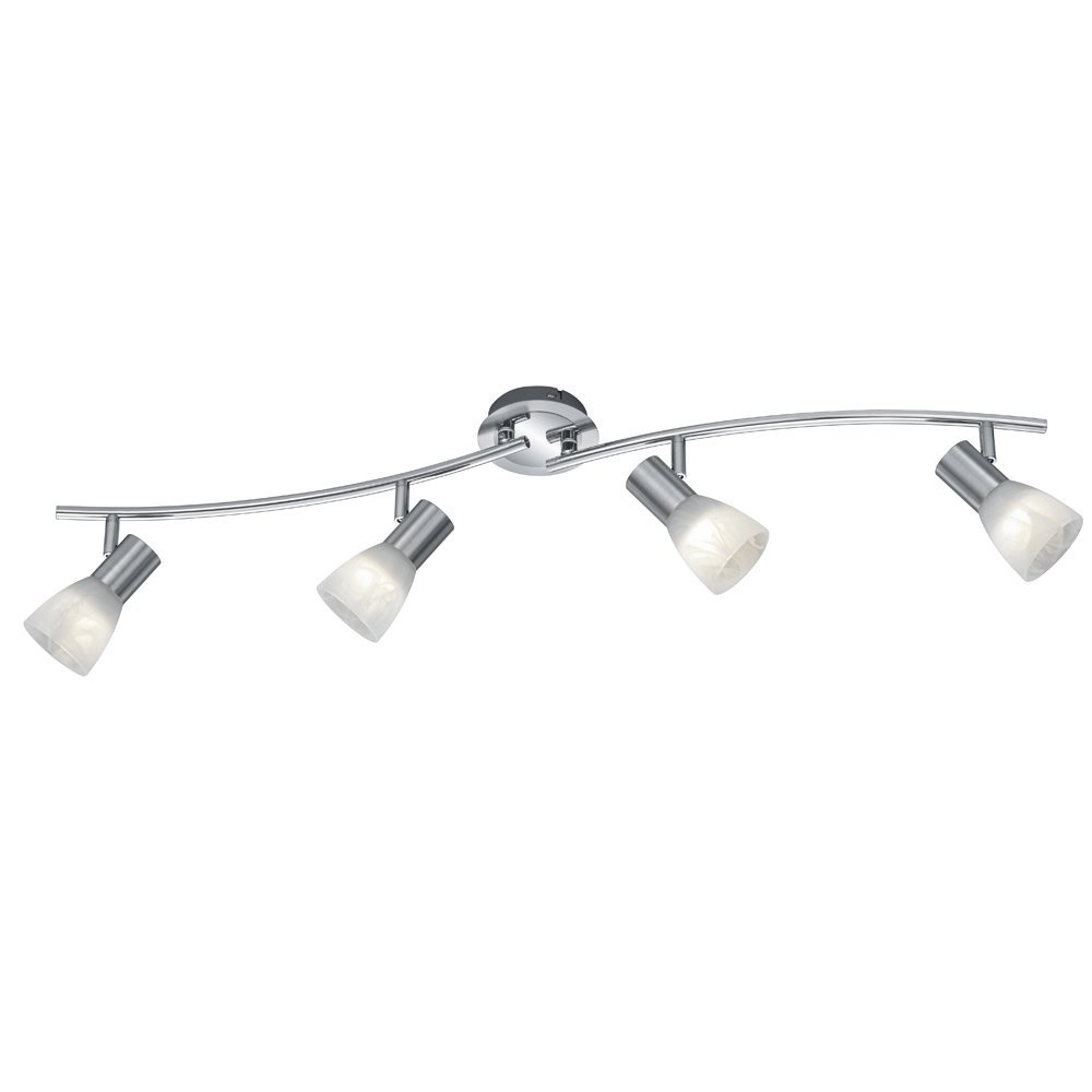 Spot de plafond LED Levisto 4 lumières nickel mat