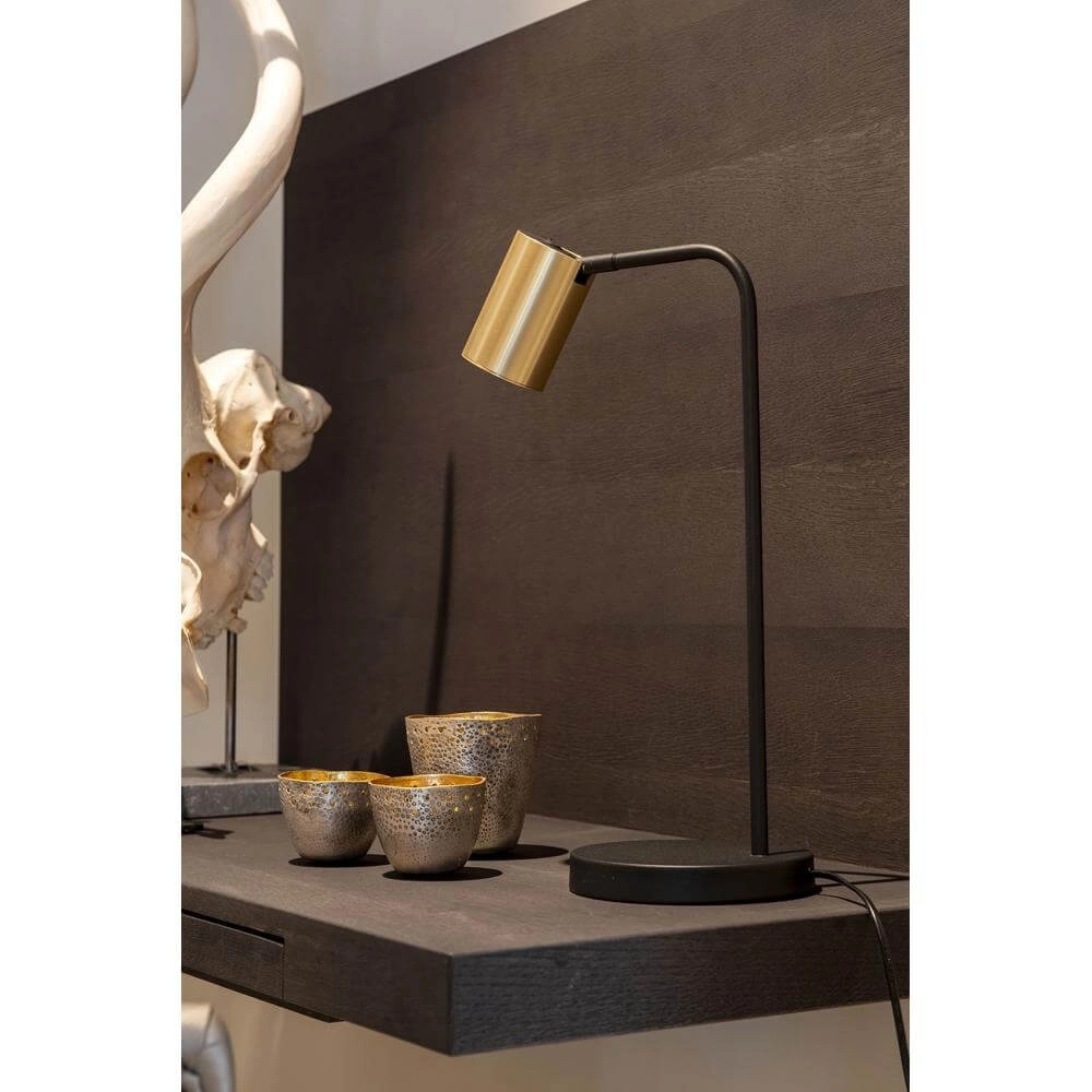Lampe de table design Megano noir avec or Artdelight 8720701100640