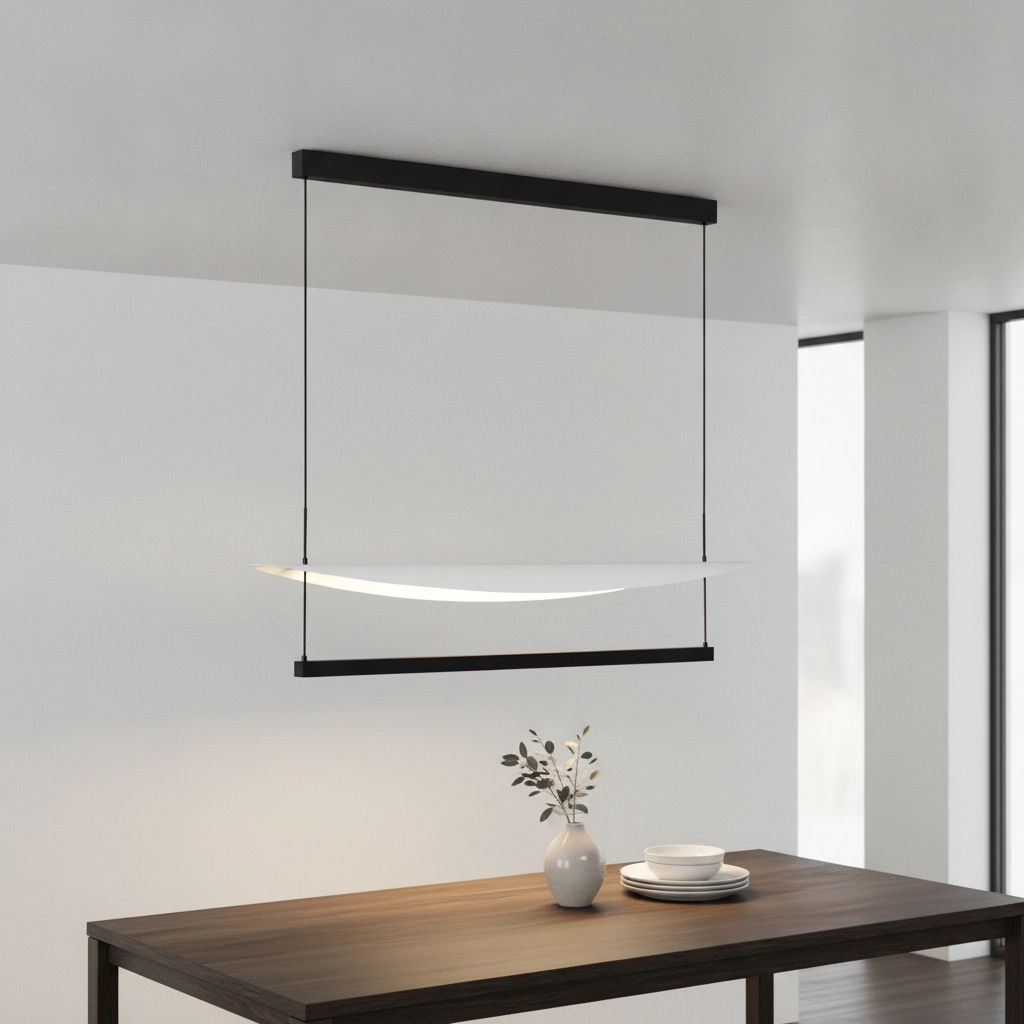 Suspension Diona ovale noir avec blanc 2700K