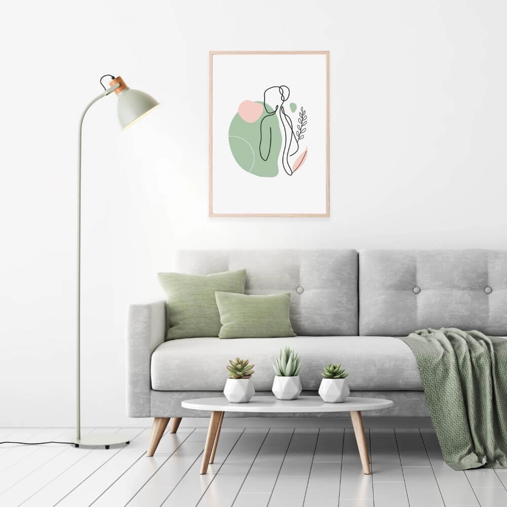 Lampe sur pied Erena vert Brilliant 4004353413001