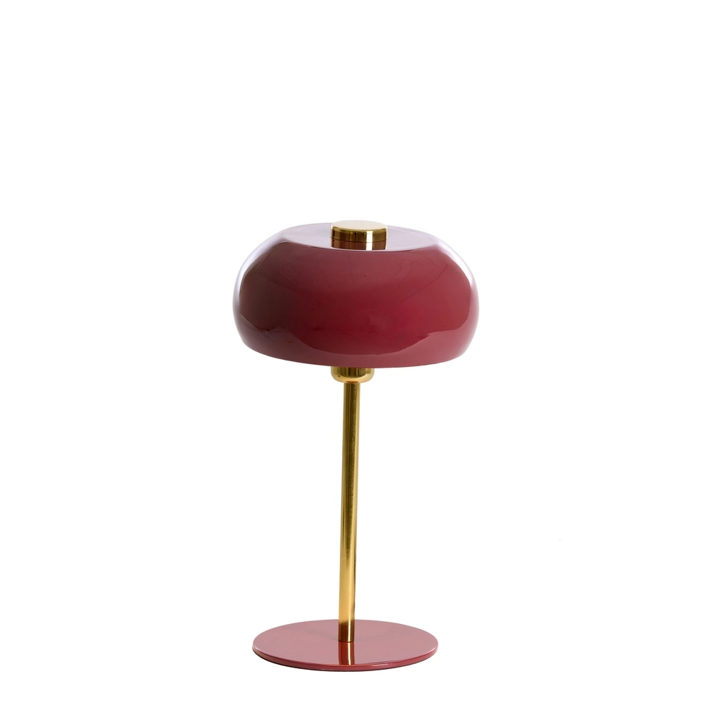 Lampe de table Surin Ø 23cm - bordeaux brillant avec or Light & Living 8717807743444