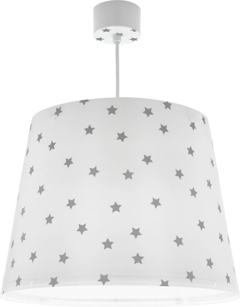 Lampe suspendue chambre d'enfant Star Light blanc avec du gris doux