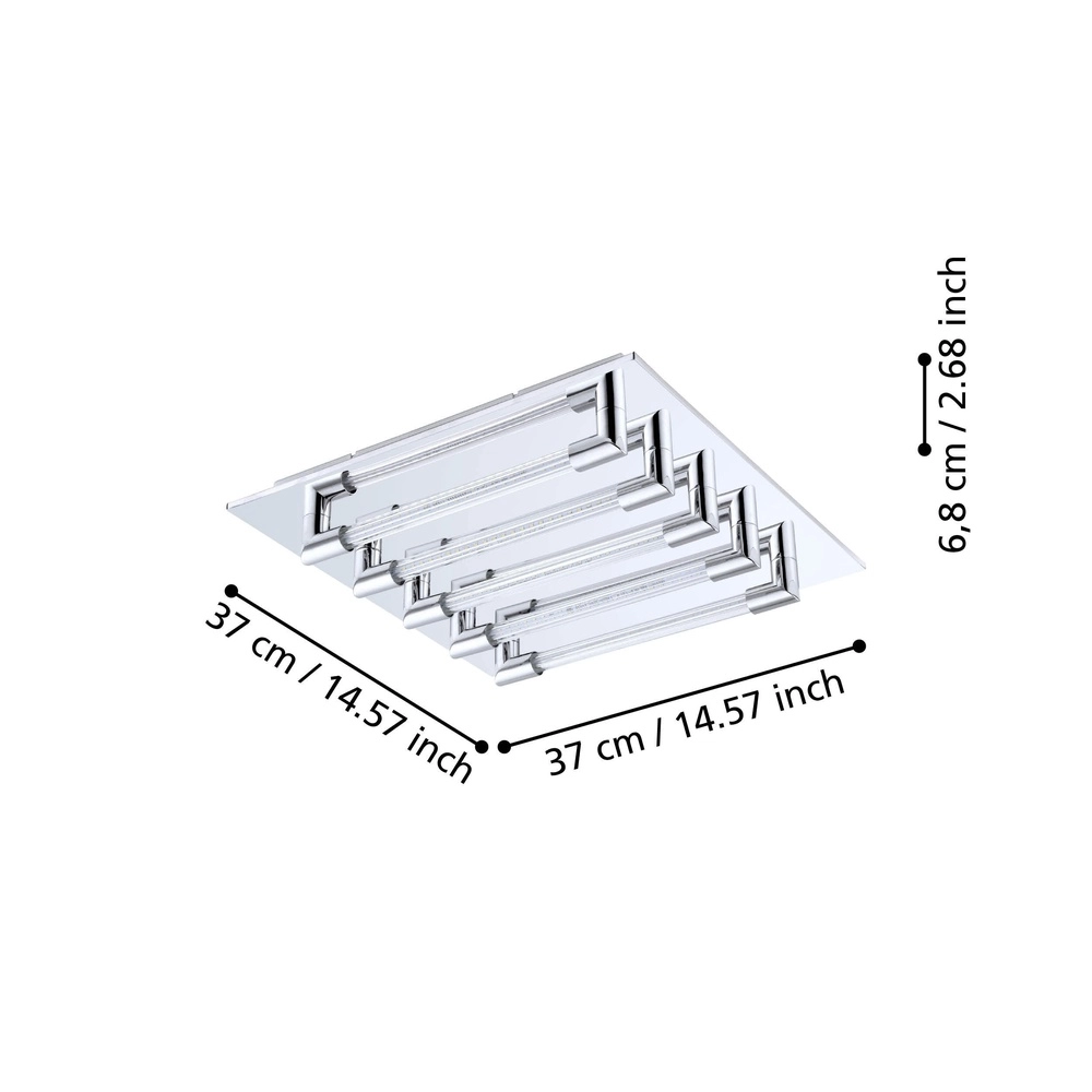 Lampe de plafond Velarde Chrome à 5 lumières Eglo 9002759953980