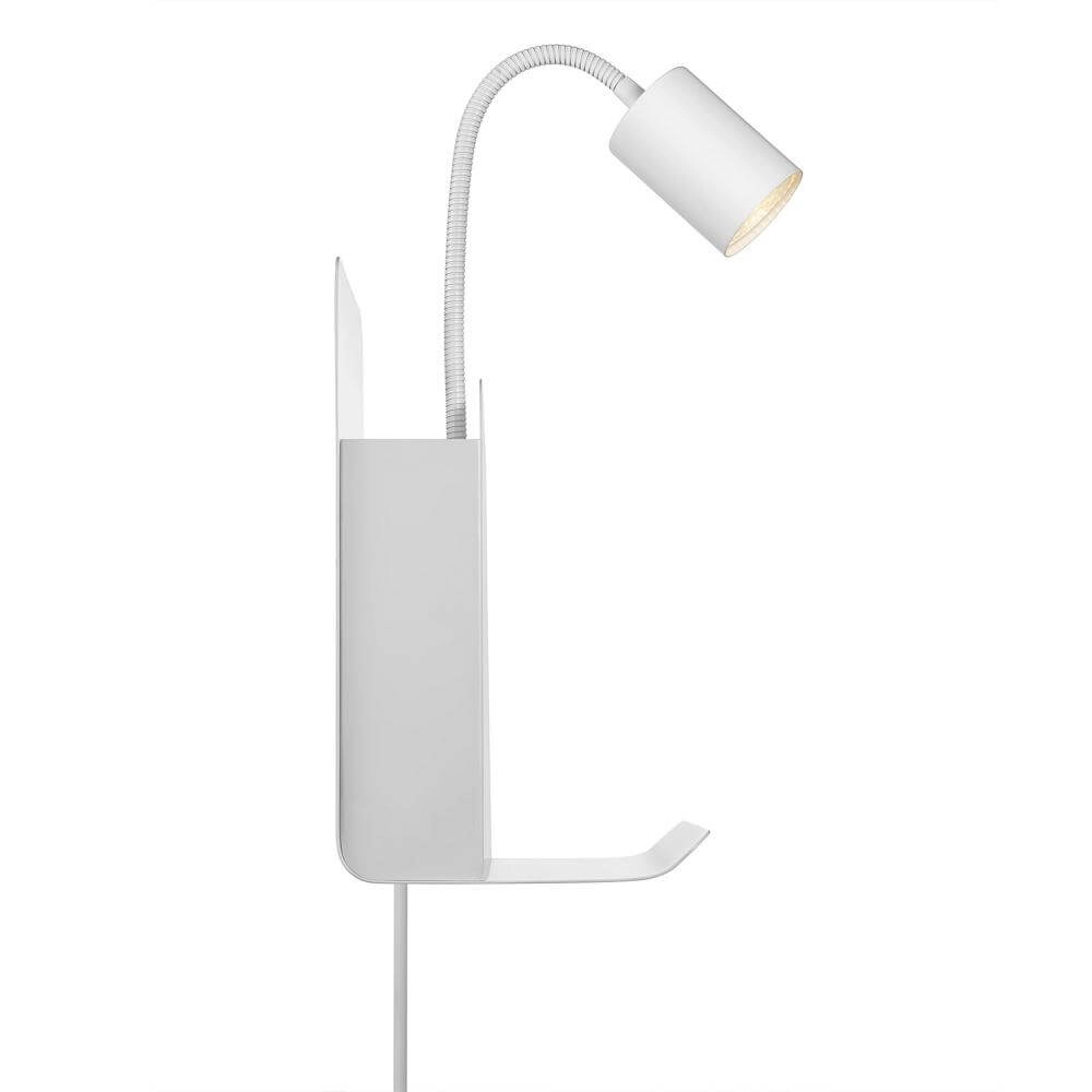 Applique murale blanche Roomi avec connexion USB