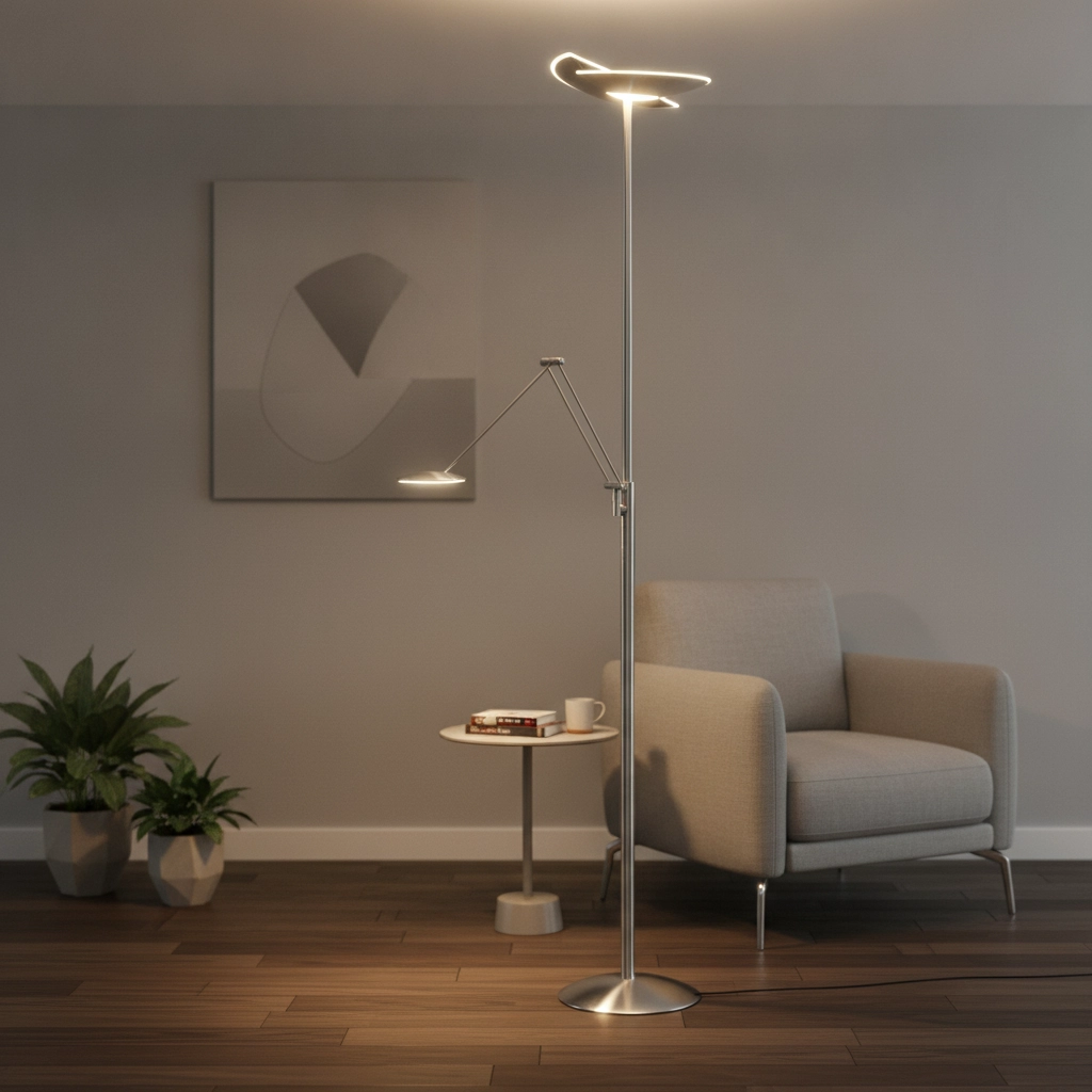 Lampe de lecture design Sapporo nickel Ø 29cm