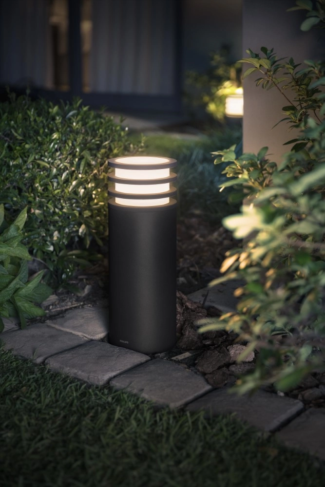 Lampe de jardin ronde Hue Lucca 40 cm Anthracite Philips 8718696166055