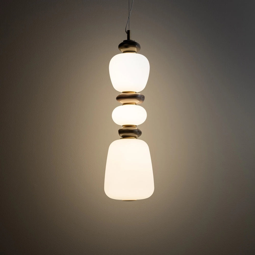 Lampe suspendue Ceramic Led céramique et verre Ø 17cm Lyora 5903139117012