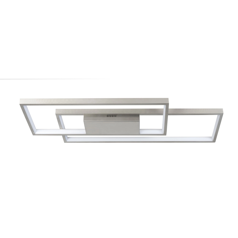 Plafonnier design Piazza nickel 65 x 29cm Plafonnier design Piazza nickel 65 x 29cm