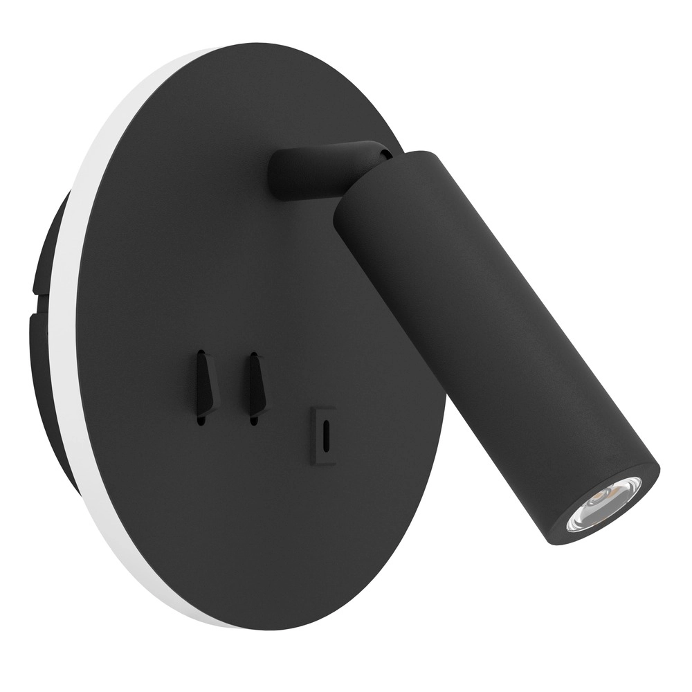 Lampe de chevet Fanzarotta 1 Rond noir