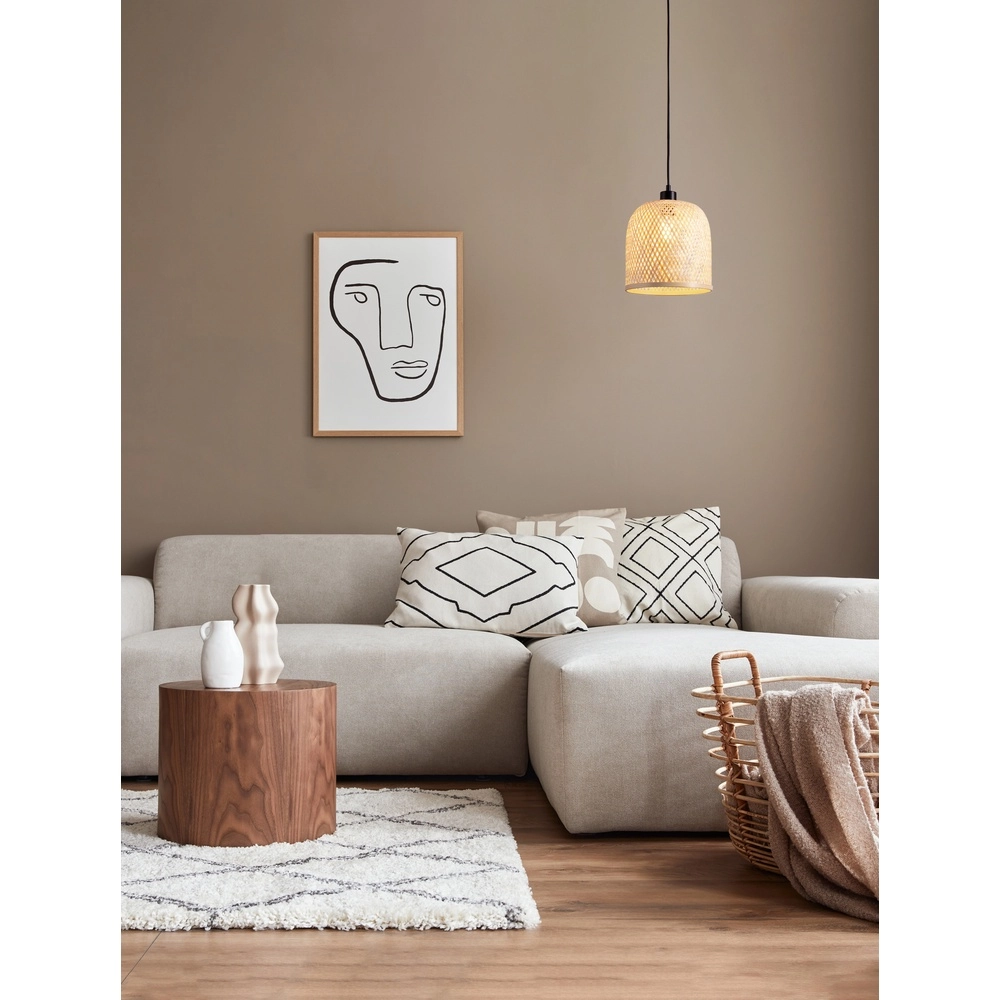Suspension Intra noir avec capuchon en bambou Lyora 5212017454829