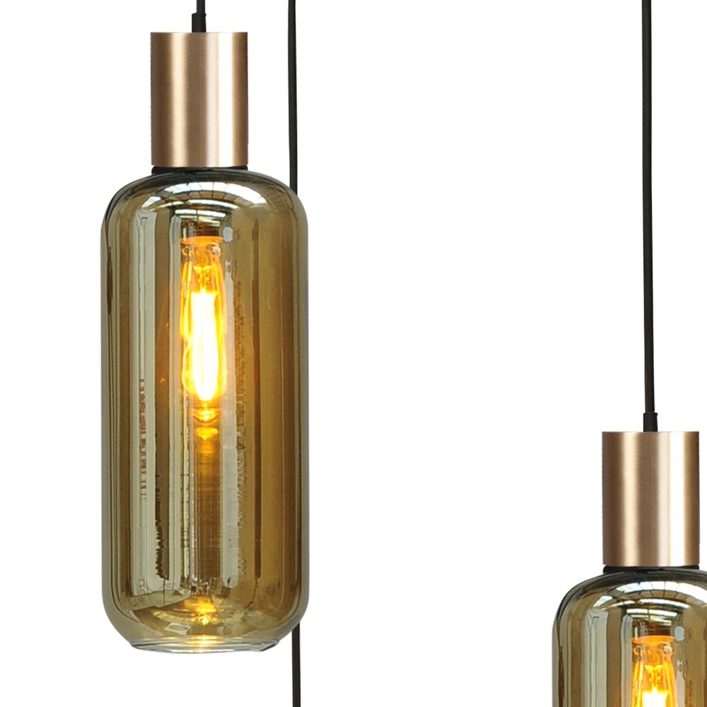 Lampe suspendue Bounty 3 lumières avec raccord en cuivre rouge Masterlight 8718121247823