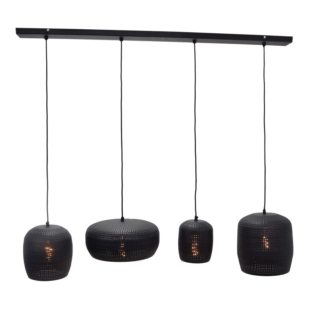 Lampe suspendue Fez 4 lumières 120 cm noir Lampe suspendue Fez 4 lumières 120 cm noir