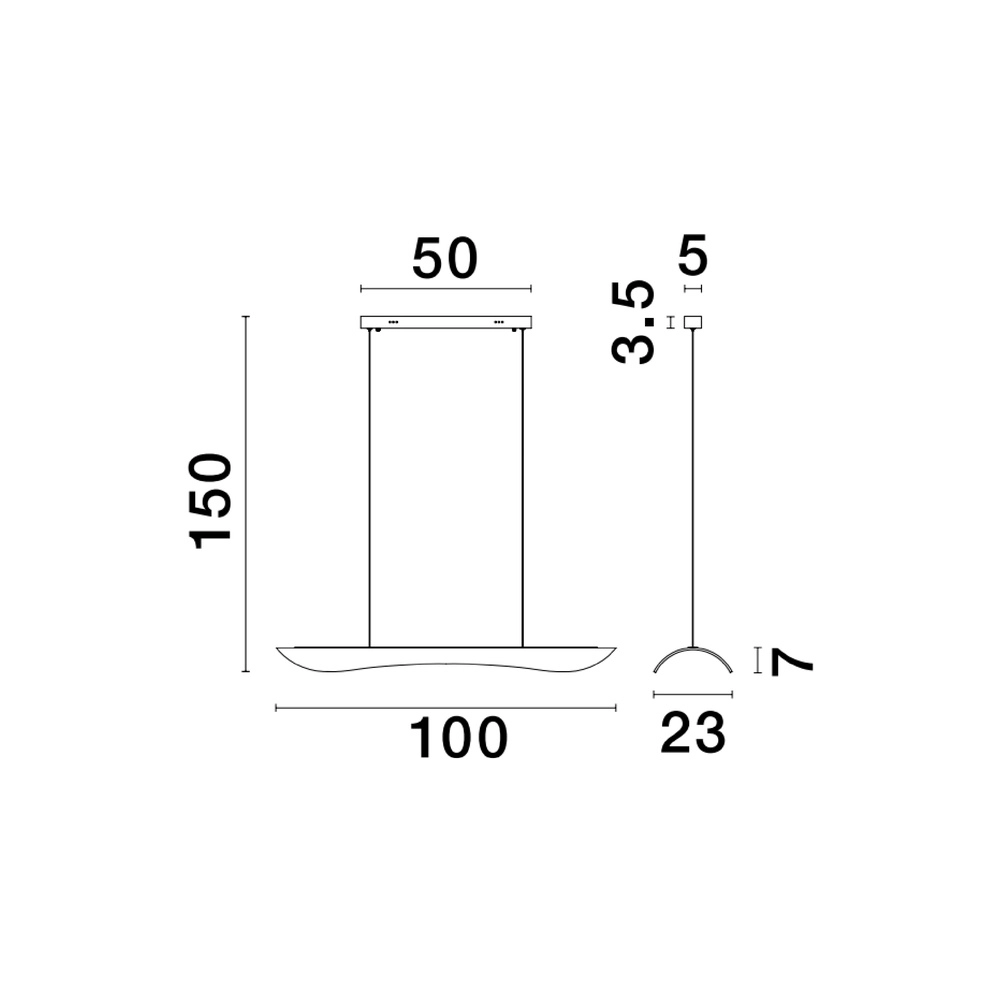 Suspension Agos Or avec plastique étroit Lyora 5212017439345