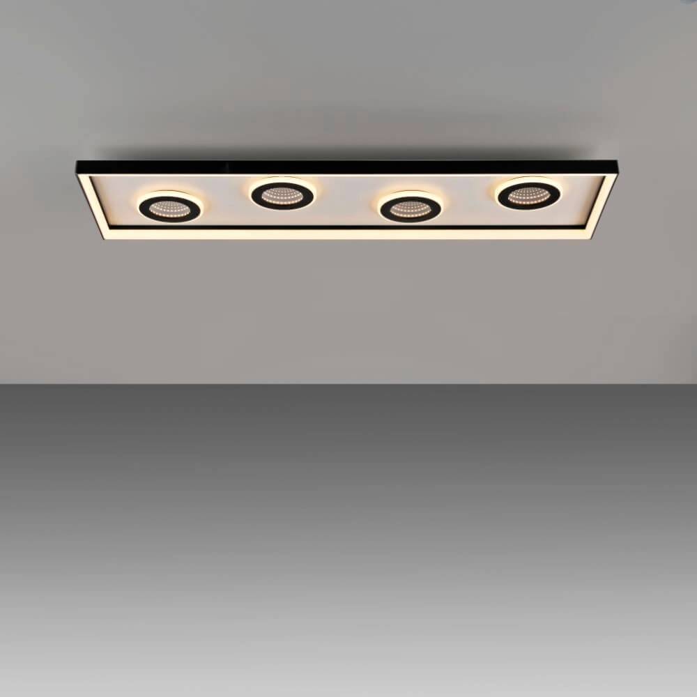 Plafonnier rectangulaire Dune noir Paul Neuhaus 4012248384923