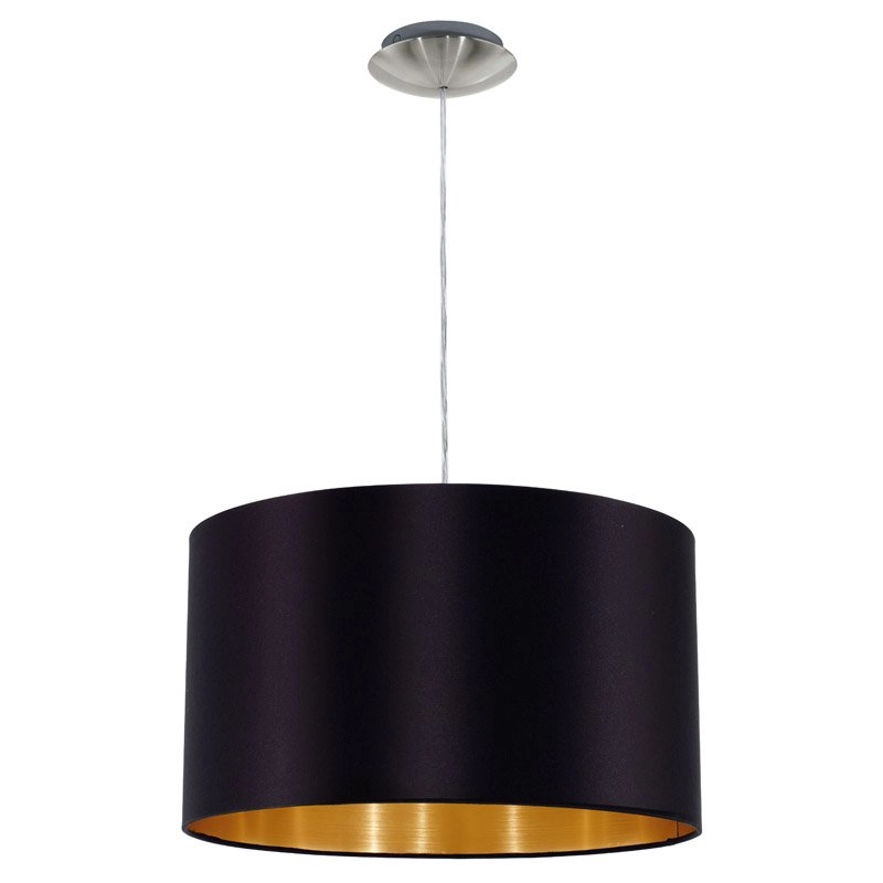 Lampe à suspension Maserlo 38cm noir avec or Lampe à suspension Maserlo 38cm noir avec or