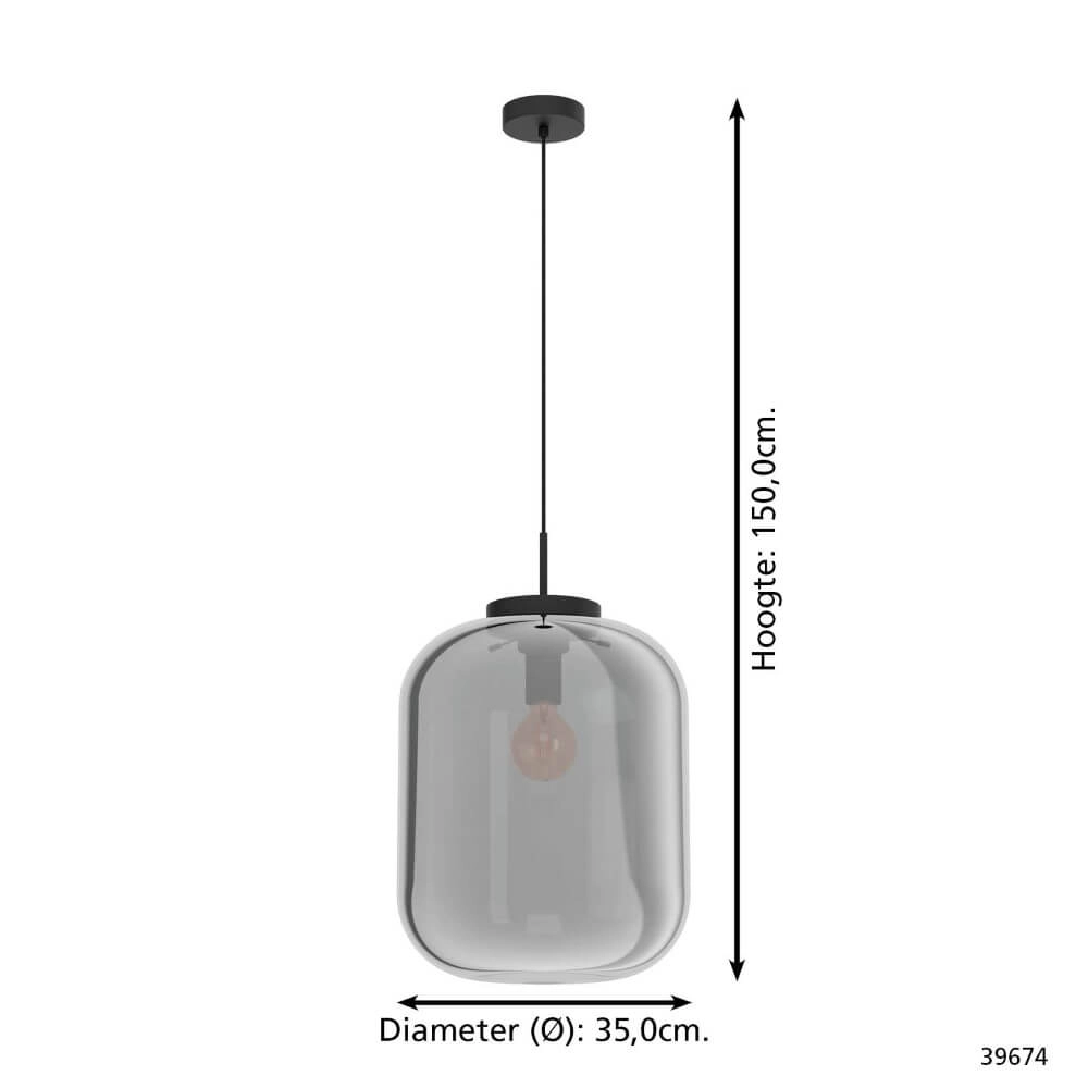 Lampe suspendue noire Bulciago modèle Ø 35cm Stars of Light 9002759396749