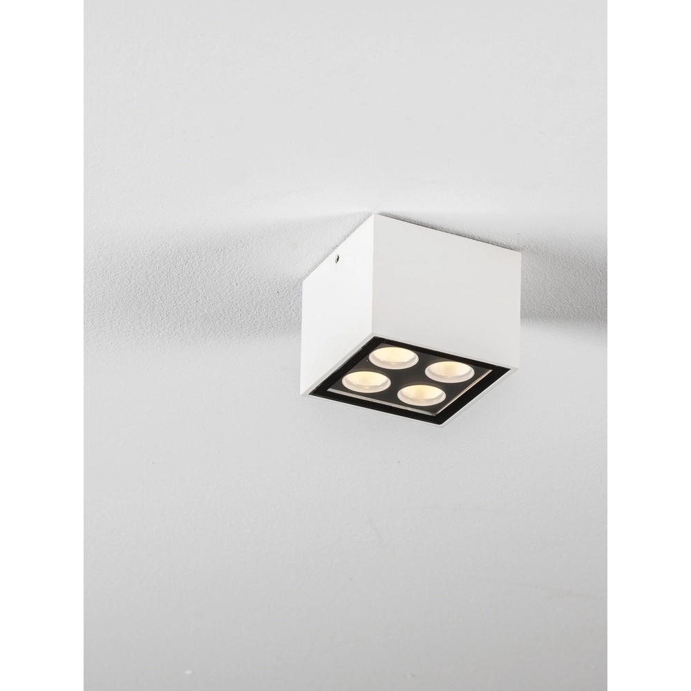 Plafonnier Jax carré 8cm blanc Lyora 5212017470607