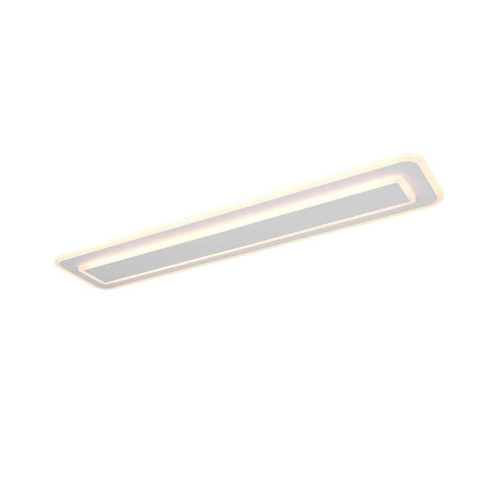 Lampe de plafond moderne Riva Blanc 90 cm Trio 4017807682953