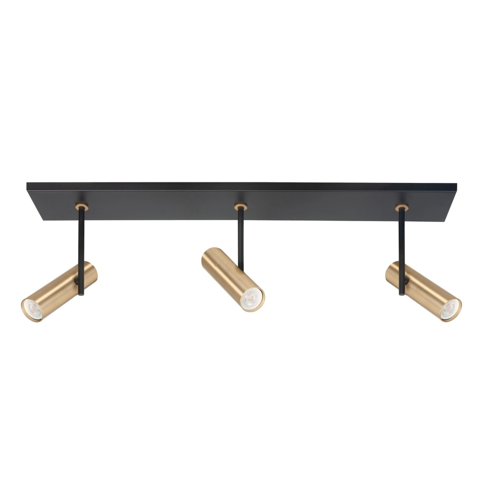 Point noir Trend avec laiton 3 lumières droit Point noir Trend avec laiton 3 lumières droit
