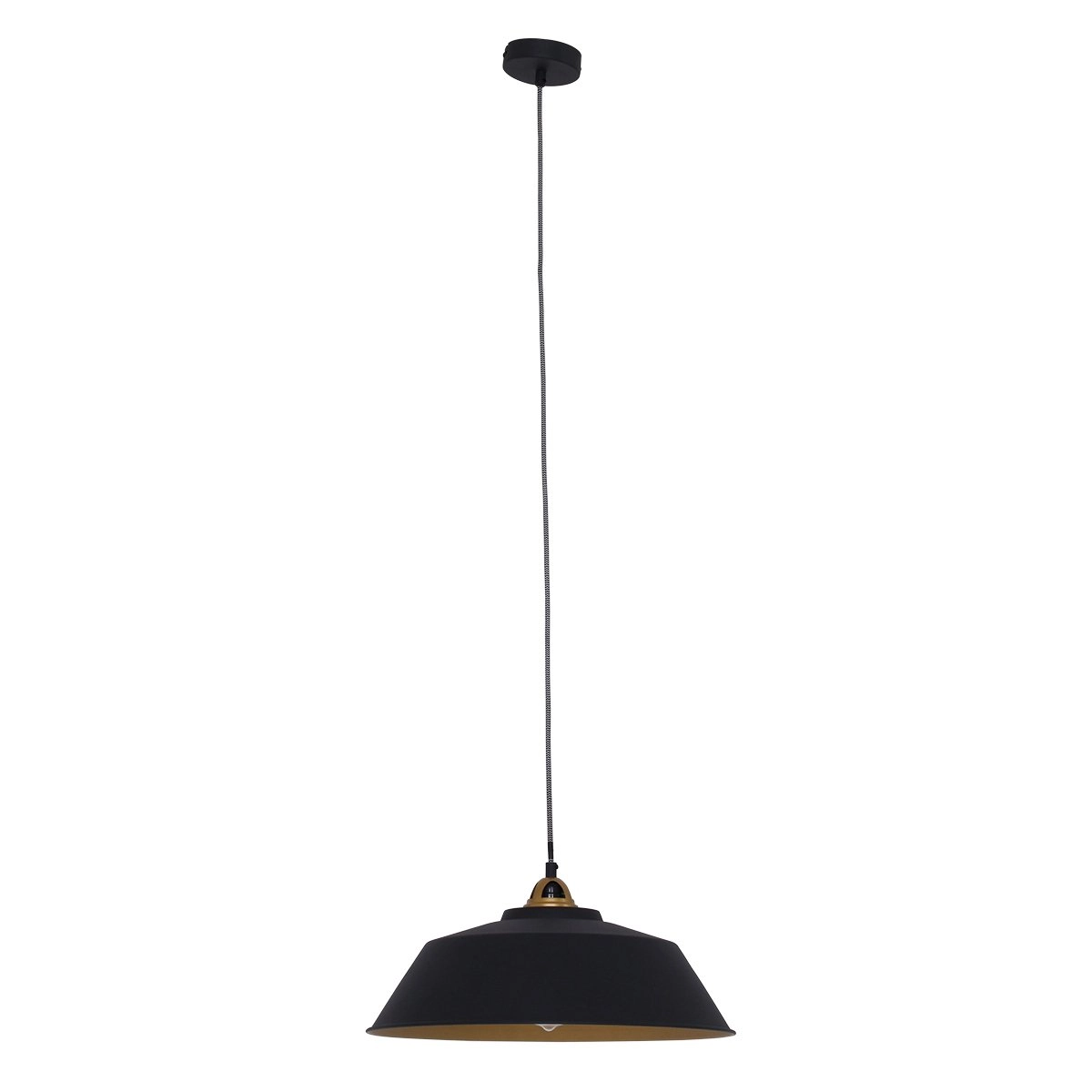 Lampe à suspension Mexlite noir avec de l'or Steinhauer 8712746114706