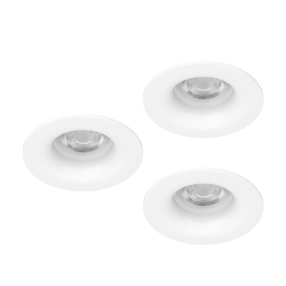 Lot de 3 spots encastrés Salabate blanc Ø 8.8cm IP65 Eglo 9008606358885