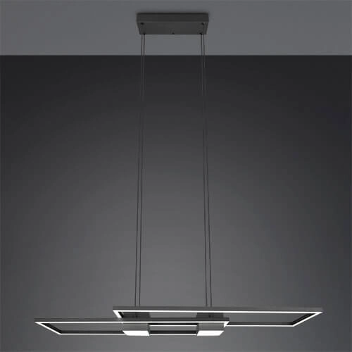Lampe suspendue LED pour bureau Albany noir Trio 4017807610345