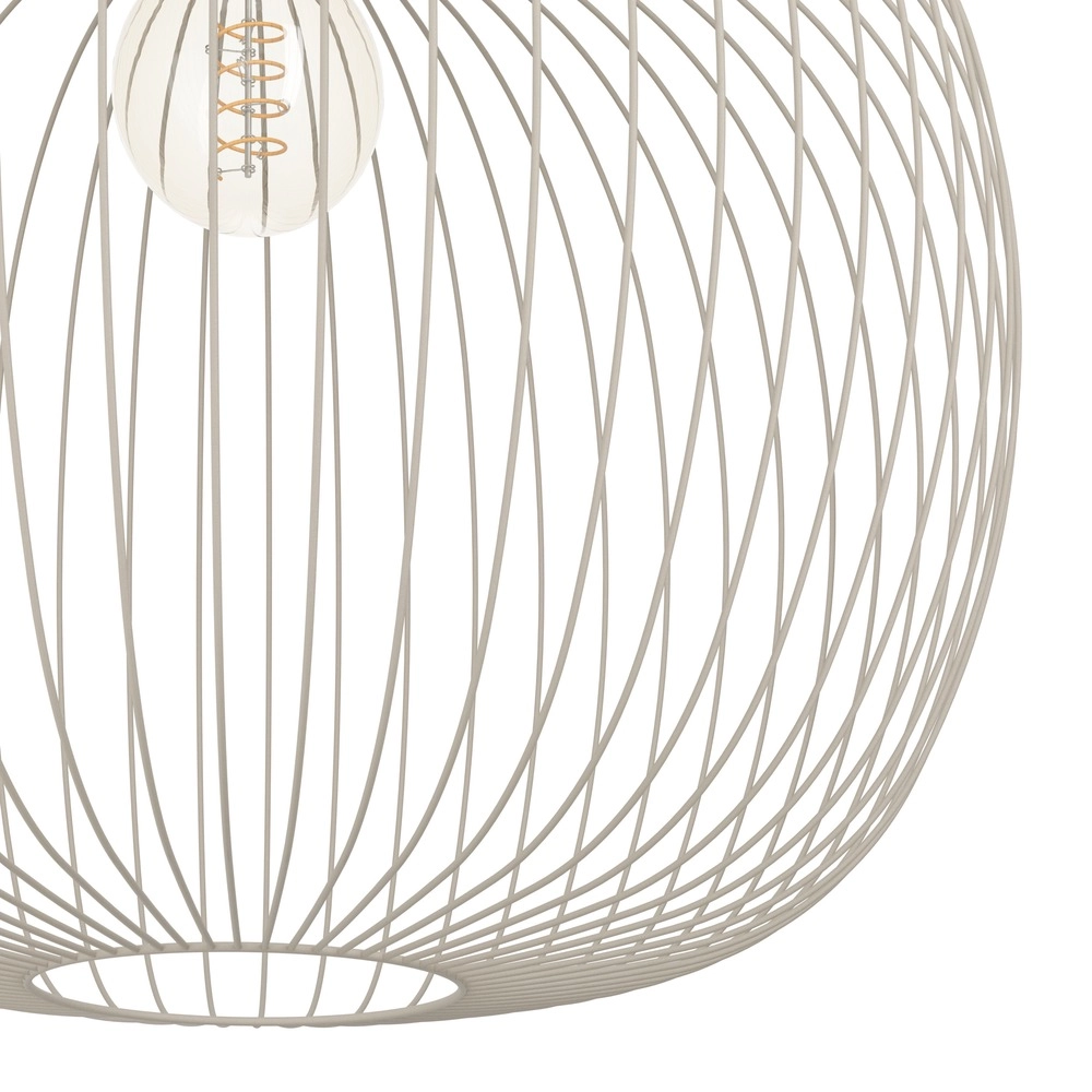 Lampe suspendue filaire Lodods brun sable Ø 45 cm Eglo 9008606390281