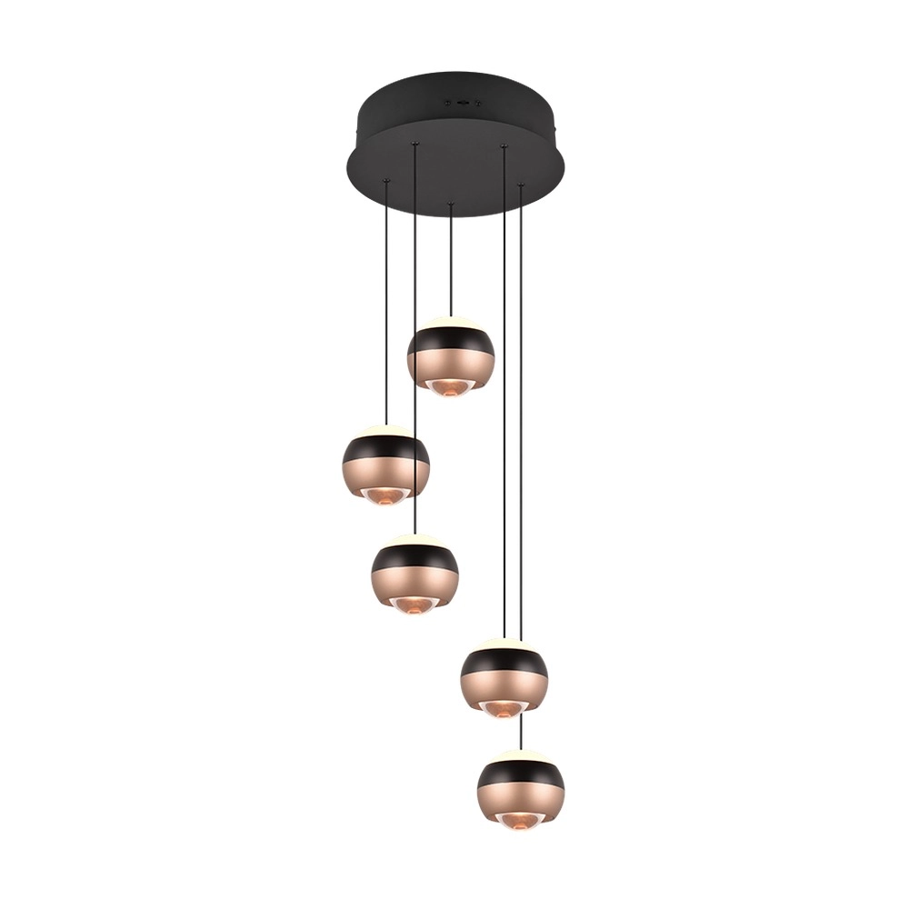 Lampe pendante de conception Orbit Round 5 lumières