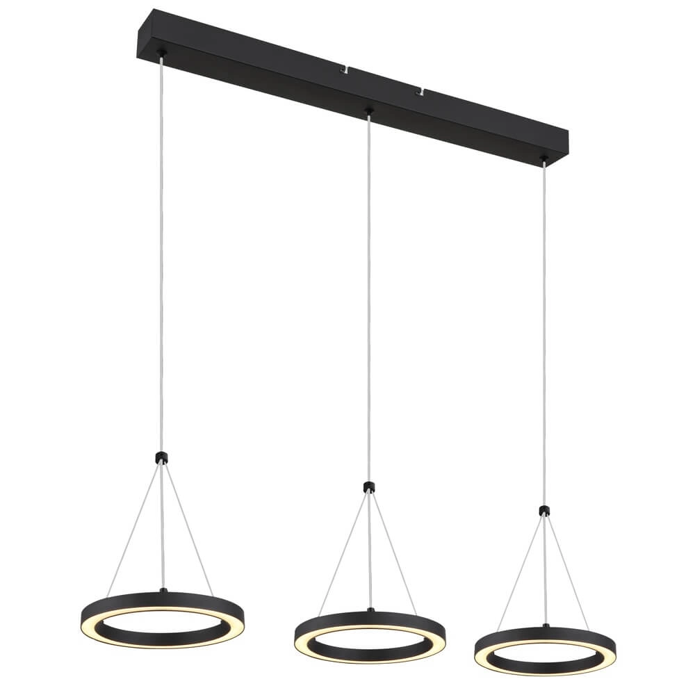 Suspension 3 lumières Grenvix Design noir Suspension 3 lumières Grenvix Design noir