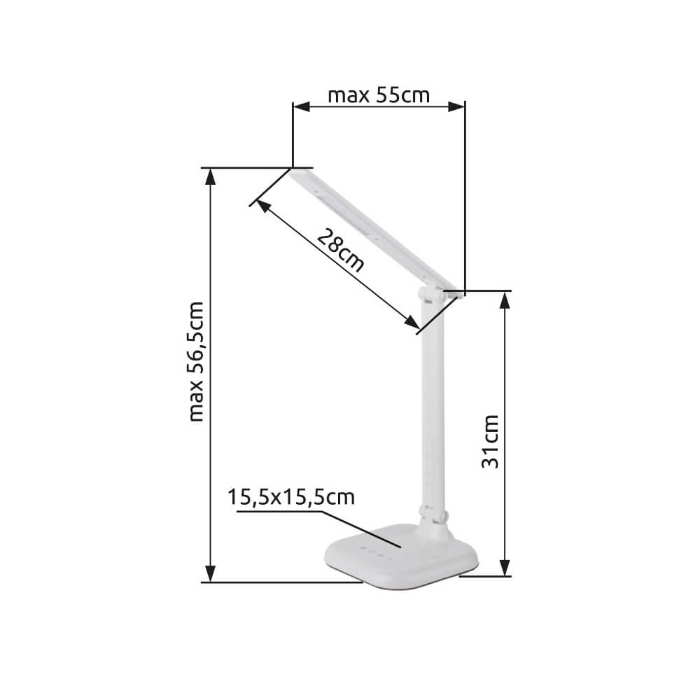 Lampe de bureau Davos blanc Globo 9007371382637