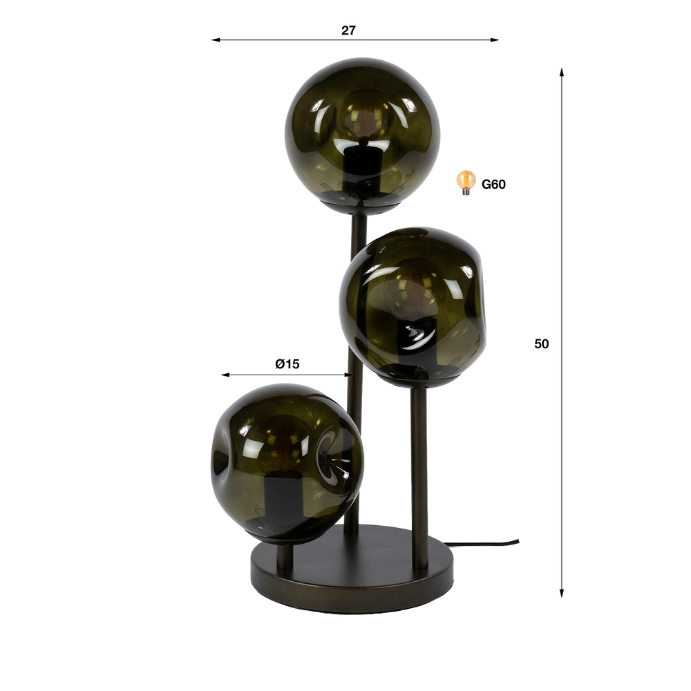Lampe de table de conception Stellar Sienna Brown Lyora 8716803515079