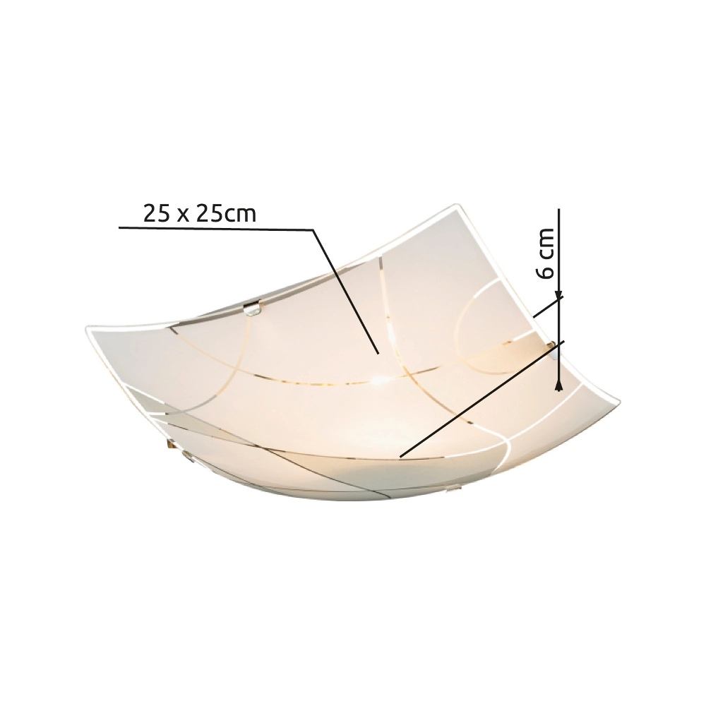 Éclairage de plafond Paranja blanc 25x25cm Globo 9007371329281