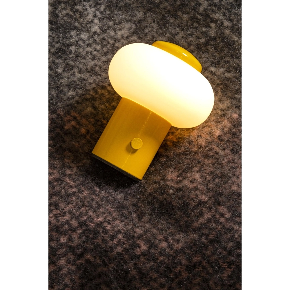 Lampe de table rechargeable Gustav jaune Lucide 5411212442055