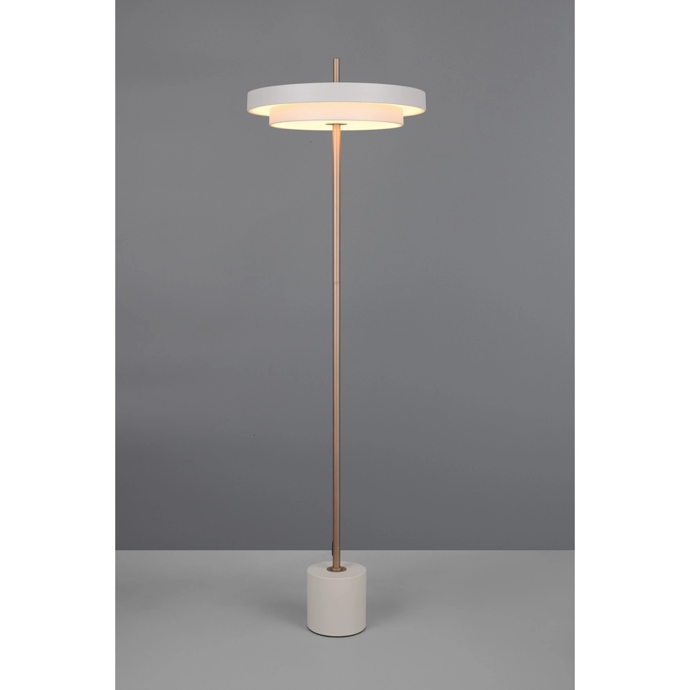 Lampadaire moderne Keaton blanc Trio 4017807655933