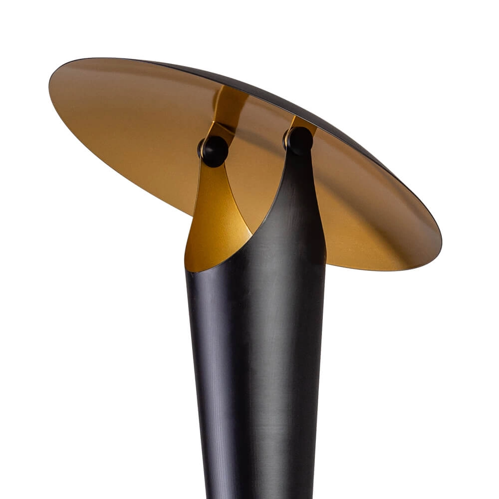 Lampadaire moderne The Britt noir avec de l'or ETH 8720195304449