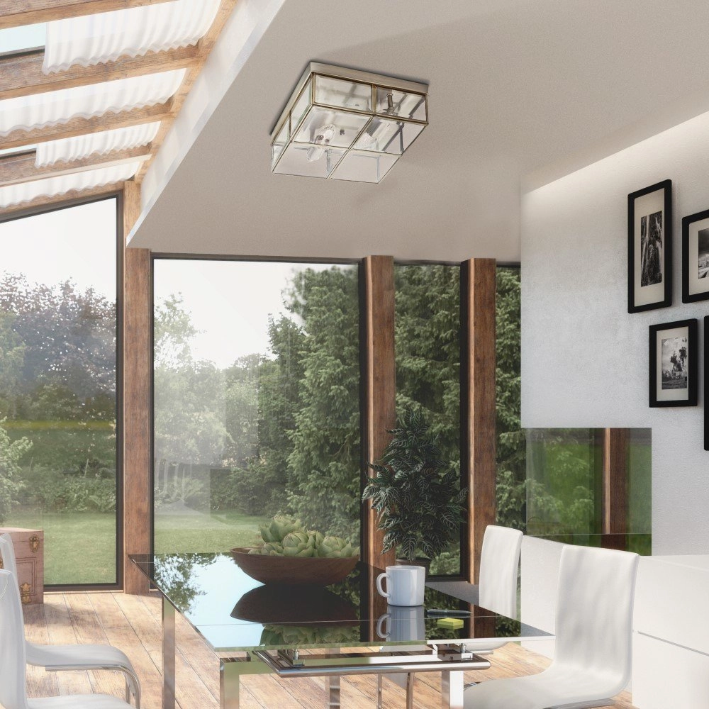 Plafonnier carré Flush Searchlight 5053423023038