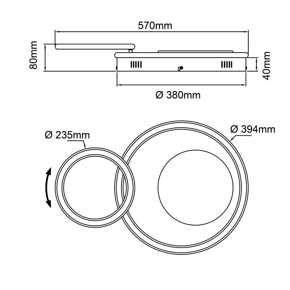 Plafonnier rond en bois Karney Brilliant 4004353409646
