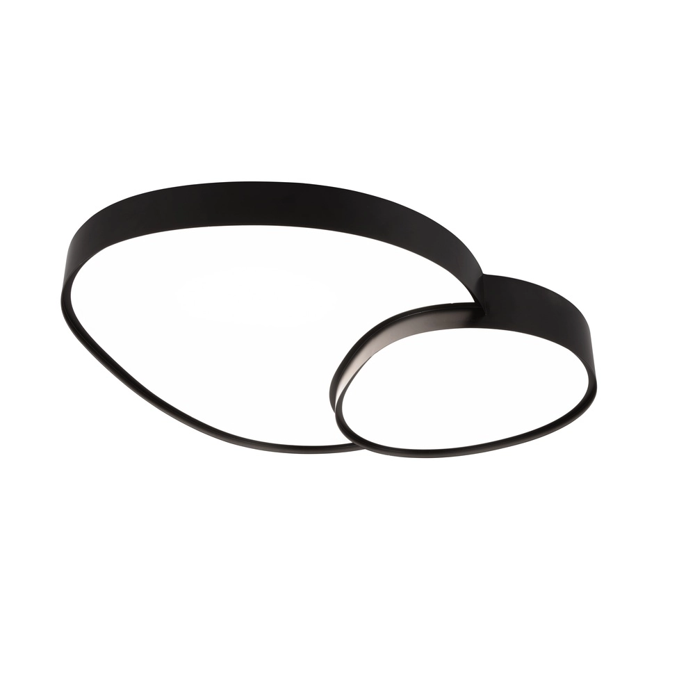 Plafonnier organique Rise 77cm noir Trio 4017807600612