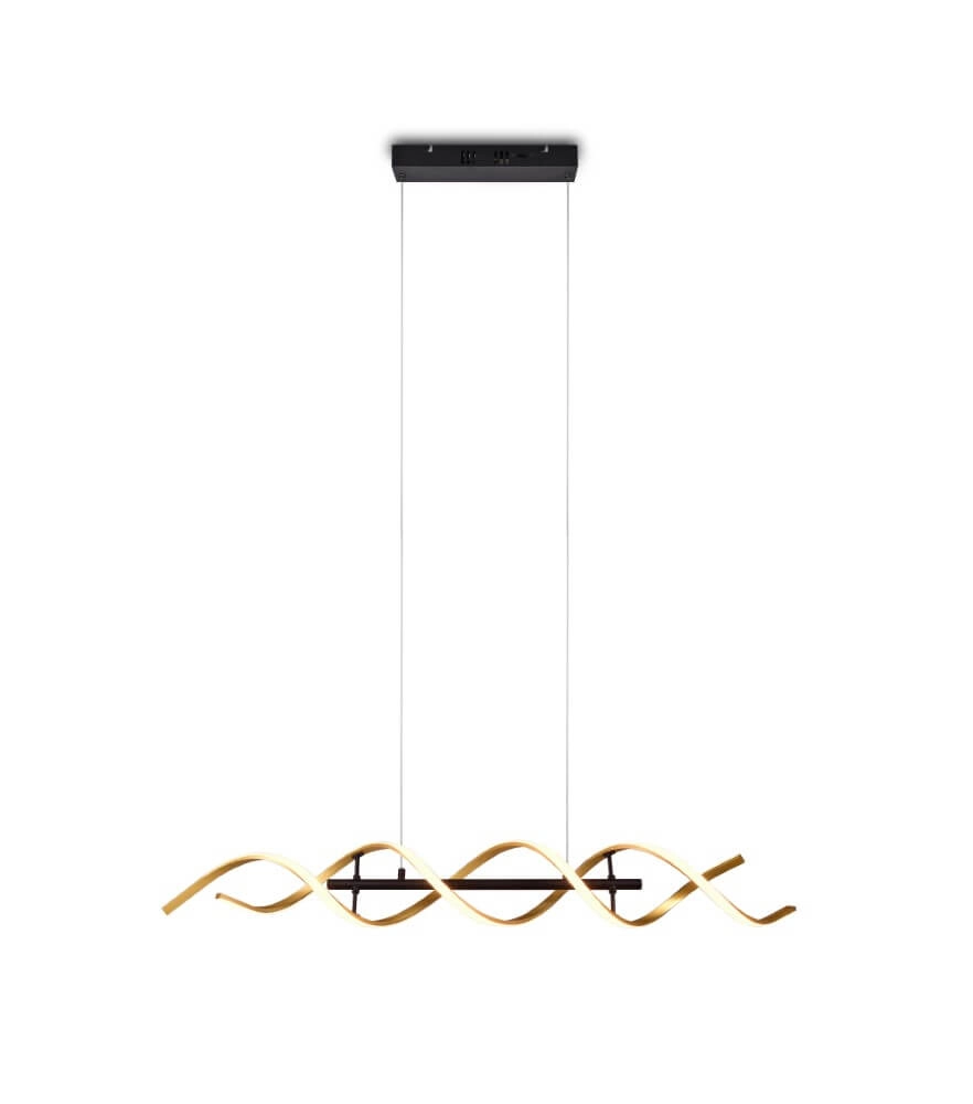 Lampe à suspension LED design Sequence noir avec de l'or Trio 4017807540734