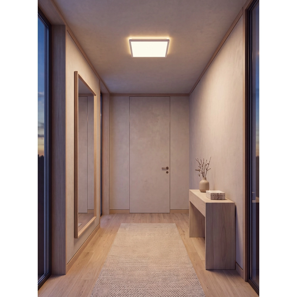 Lumière carrée au plafond Emra blanc 42cm Trio 4017807704174