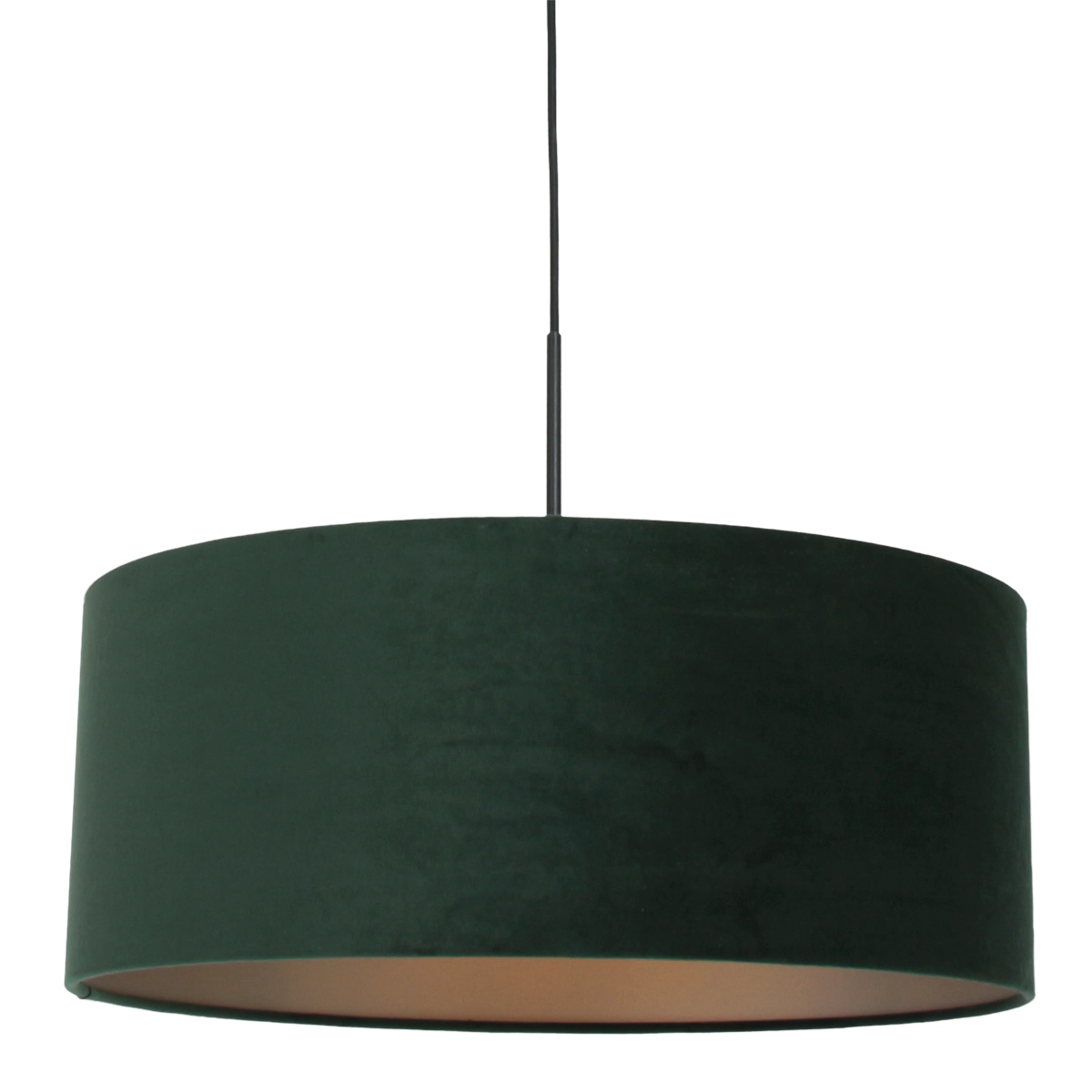 Lampe suspendue Sparkled 50cm avec abat-jour en velours vert