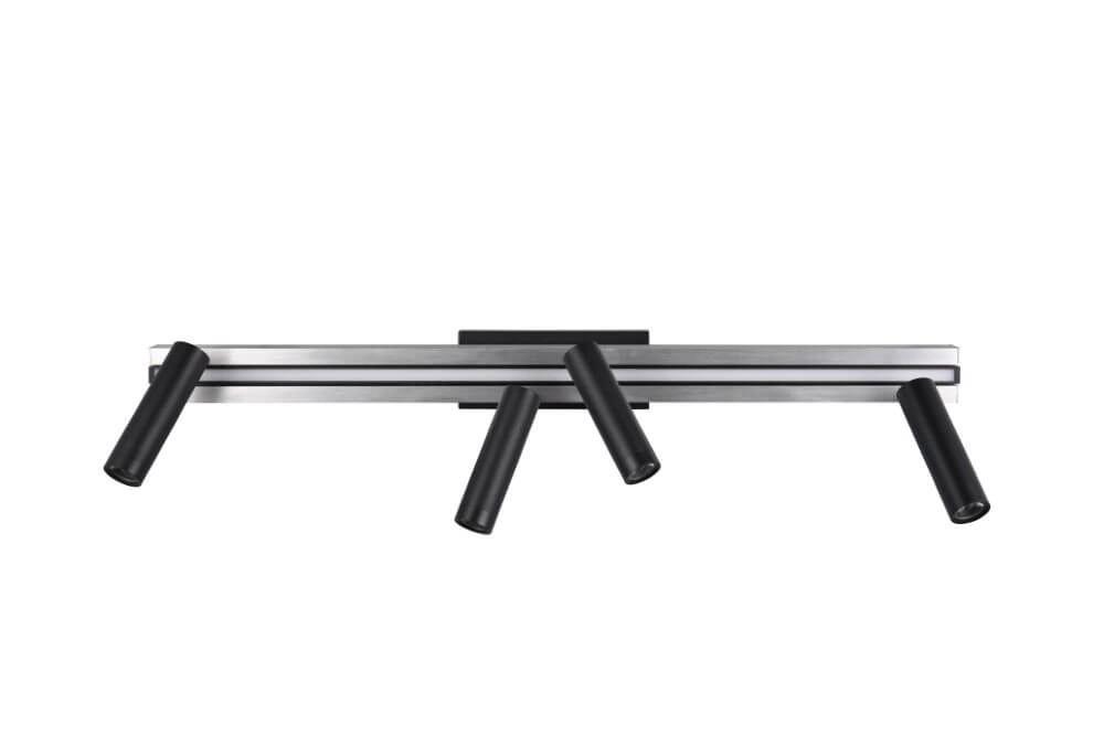 Spot LED 4 lumières Zeno métal avec du noir Trio 4017807614619