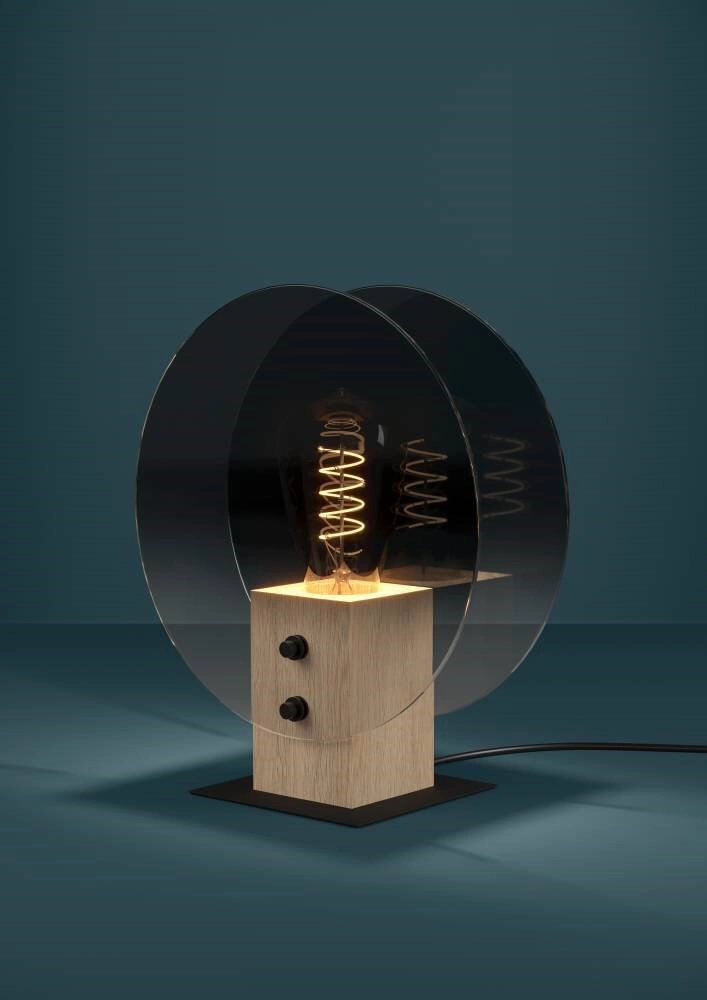 Lampe de table Millena bois avec du noir Stars of Light 9008606239450