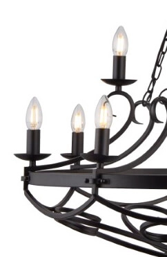 Grand lustre antique Cartwheel Ø 89cm Searchlight 5053423158723